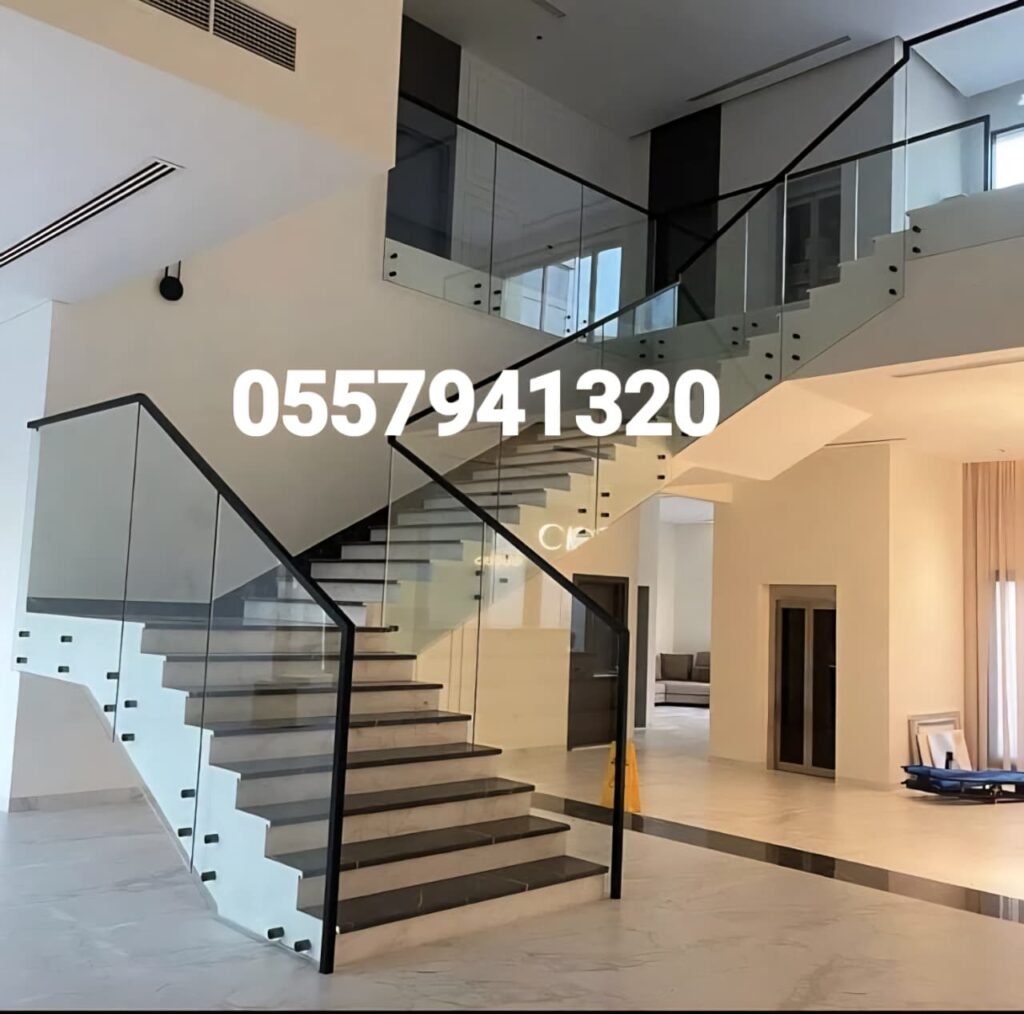 زجاج سكريت الدرج درابزين زاجاج جازان صامطه صبيه